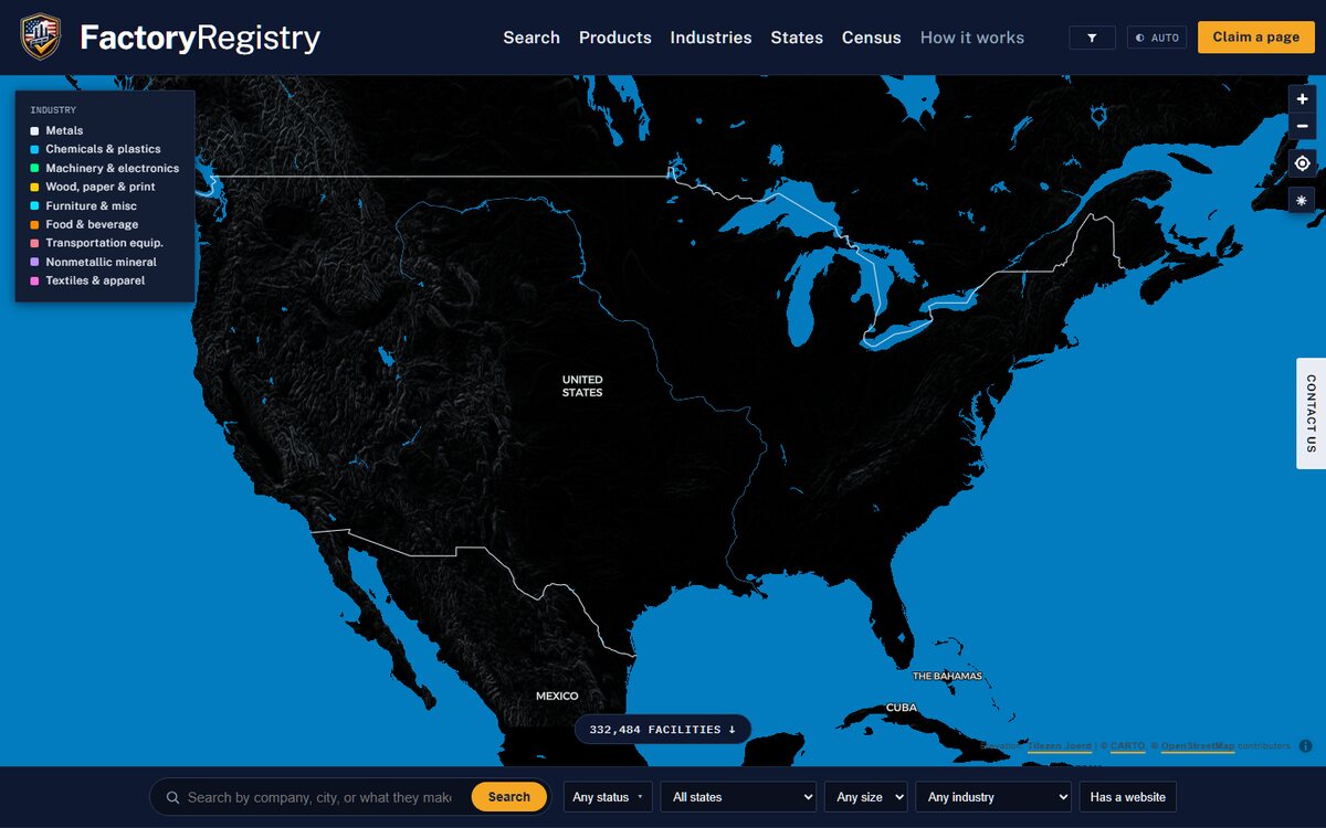 FactoryRegistry home page