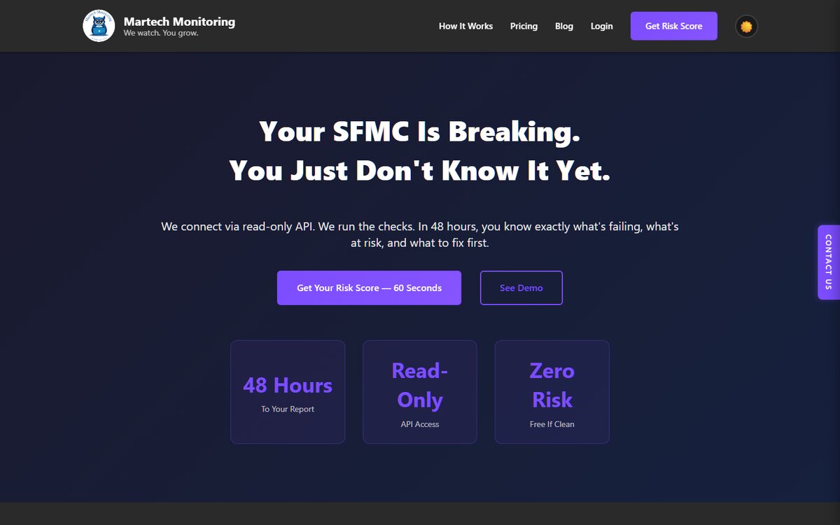MarTech Monitoring home page